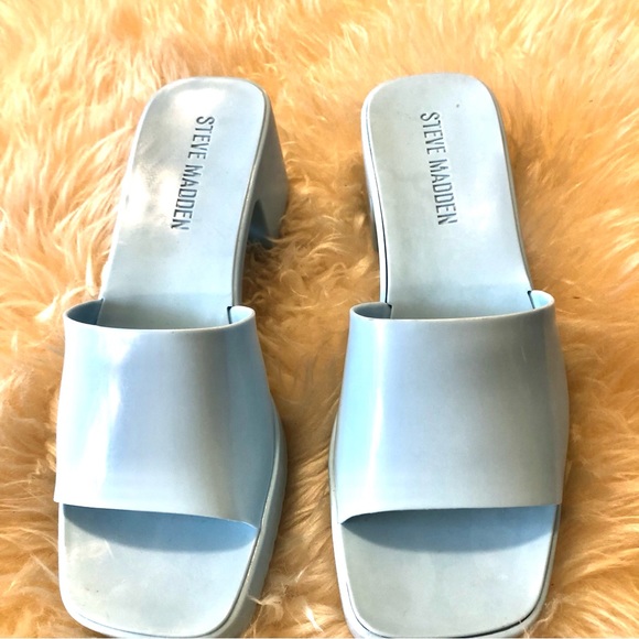 Steve Madden Harlin Baby Blue Sandals - Picture 3 of 6